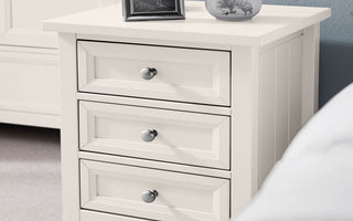 Maine 3 Drawer Wooden Bedside