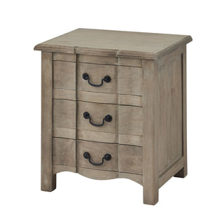 Copgrove 3 Drawer Bedside Table, Acacia Wood