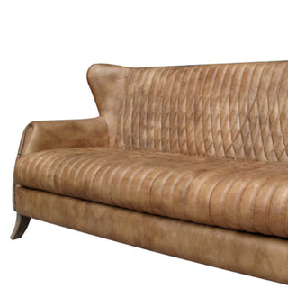 Antique Style 2 Seater Leather Sofa