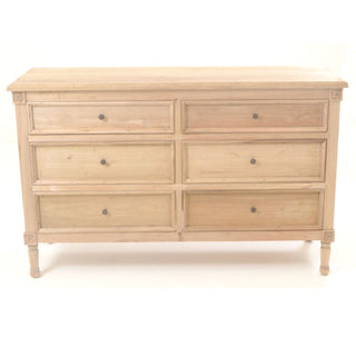 Jeanne 6 Drawer Chest, Mahogany Wood