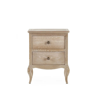 Camille 2 Drawer Bedside, Oak Wood