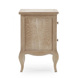 Camille 2 Drawer Bedside, Oak Wood