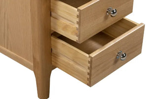 Julian Bowen 3-Drawer Bedside Table in Oak Wood