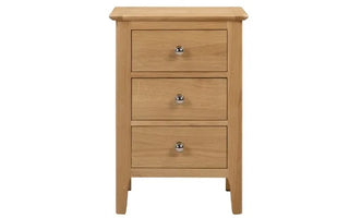 Julian Bowen 3-Drawer Bedside Table in Oak Wood