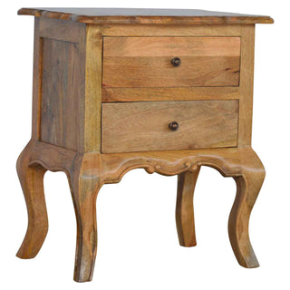 Cabriole Legs Wooden Bedside Table