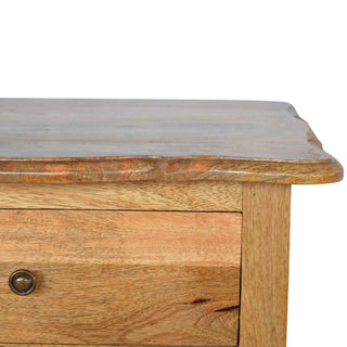 Cabriole Legs Wooden Bedside Table