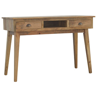 2 Drawer, 1 Shelf Nordic Desk, Mango Wood