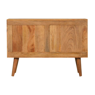 Mango Wood 3 Drawer 1 Cabinet Sideboard, Oak Finish