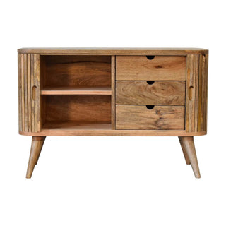 Mokka 3 Drawers 1 Cabinet Sideboard, Mango Wood