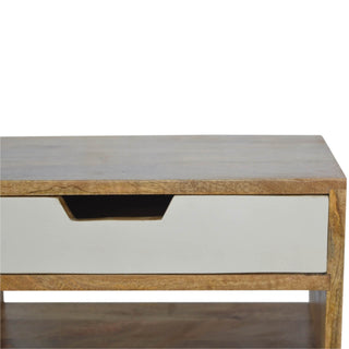 Cut-Out Design Gradient Grey Bedside Table