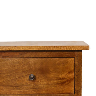 2 Drawers Nordic Bedside Table, Mango Wood