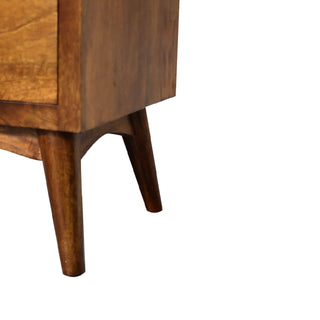 2 Drawers Nordic Bedside Table, Mango Wood