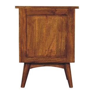 2 Drawers Nordic Bedside Table, Mango Wood