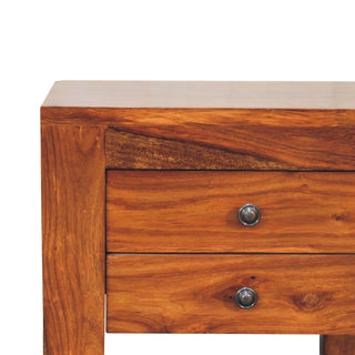 Sheesham Bedside Table with 2 Drawers