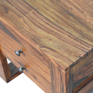 Sheesham Bedside Table with 2 Drawers