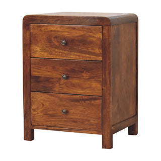 Aspen 3 Drawer Bedside, Chestnut