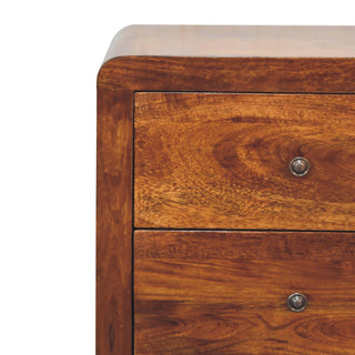 Aspen 3 Drawer Bedside, Chestnut