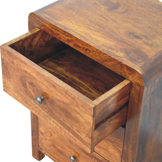 Aspen 3 Drawer Bedside, Chestnut