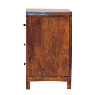 Aspen 3 Drawer Bedside, Chestnut