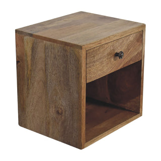 Nordic Wall Mounted Bedside Table, Mango Wood