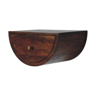 Lunar Wall Mounted Bedside, Chestnut