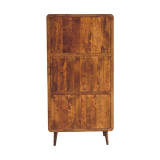 Mango Wood Double Wardrobe with 1 Drawer, Chestnut Finish