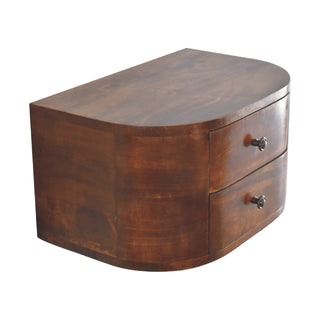 Luna Floating Bedside Table, Chestnut