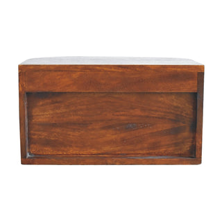 Luna Floating Bedside Table, Chestnut