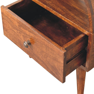 London Arch Bedside Table, Chestnut