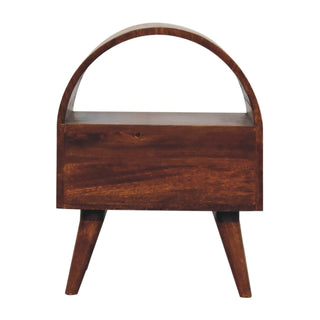 London Arch Bedside Table, Chestnut