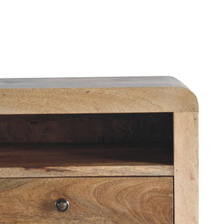 1 Drawer 1 Shelf Large Floating Bedside Table, Oak Finish