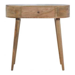 London 1 Drawer Console Table, Mango Wood in Oak Finish