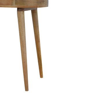 London 1 Drawer Console Table, Mango Wood in Oak Finish