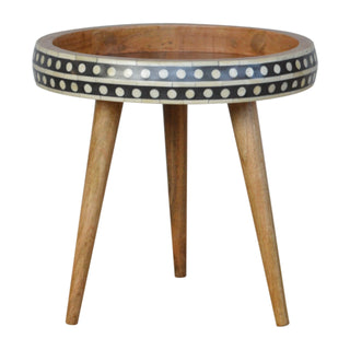 Bone Inlay End Table, Small