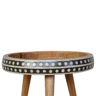 Bone Inlay End Table, Small